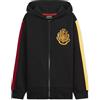 Harry Potter Felpa Cappuccio Bambina, Morbido Hogwarts Zip Felpe con Cappuccio (Nero, 13-14 Anni)