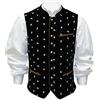 Trachten Mayr Gilet in velluto per costume tradizionale bavarese, gilet in velluto, con fiori, in velluto ricamato, per pantaloni in pelle, per matrimoni, feste, musica e occasioni