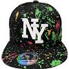 J26 Snapback USA - Berretto da baseball per teenager, cappellino sportivo NY Teenie Grafiti Style, Nero multicolore, Taglia unica
