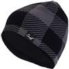 OTTERSHELL Berretto impermeabile unisex, con fodera in pile, ideale per sci, snowboard e attività all'aperto, caldo, antivento e traspirante, nero/grigio, Taglia unica