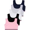LOREZA ® 5 Reggiseno per Bambina da Allenamento Sportivi in Cotone Reggiseni - Modello 14-14-15 Anni
