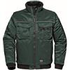 Sir Safety System PATRIOT - Blouson da lavoro 60% cotone 40% poliestere, 240 g/m², imbottito 200 g/m², maniche staccabili, multi-tasche, Verde, L