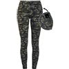 Rock Rebel by EMP Donna Leggings mimetici Oliva con Tasche Laterali