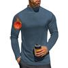 Ekouaer Maglia Termiche da Uomo Invernale Biancheria Intimo Termica a Maniche Lunghe a Collo Alto Blu M