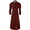 Generisch Cardinale, Clero Chiesa Costume Medievale Abbigliamento Chiesa Cattolica Clero Robe Sacerdote Thobe Rinascimentale Cosplay Costumi Collo Alto Carnevale Costumi di Carnevale, Brick rosso, XXL