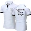 Tuboshu Logo Personalizzato Camicia Polo Uomo Maglietta Estiva A Manica Corta con Foto/Testo Personalizzato Moda Business T-Shirt Casual Top White,S