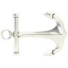 BELTINGER Fibbia per cintura con ancora, 3,0 cm, fibbia intercambiabile, 30 mm massiccio, cintura di ricambio fino a 3 cm, argento, 3,3 x 5,8 cm
