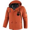 Generisch Giacca da trekking da uomo per attività all'aria aperta, impermeabile, traspirante, per autunno e inverno, trapuntata, calda giacca da sci, giacca funzionale leggera, Colore: rosso, XL