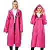 Pahajim Impermeabile Donna Uomo Giacca Antipioggia Lunga, Poncho Leggera Mantello Riutilizzabile Ripstop Con Cappuccio Regolabile