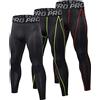 YUSHOW Leggings Termici da Uomo in Confezione da 3 Mutande Lunghe Intimo Invernale Caldo Intimo Assorbente