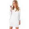 Futuro Fashion - Vestito Donna Extra Corto - Maniche Lunghe a Pipistrello - Scollo a Barchetta - 8997