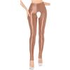 Maeau Collant da donna oleoso lucido, leggings skinny, sexy, a vita alta, per yoga, taglia S-L (Asie M-XL), marrone, L