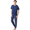 Noidinotte; more than pyjamas Noidinotte - Pigiama Uomo Estivo in Cotone Articolo Stripes. - XL Blu