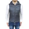 Evoga Piumino smanicato uomo Slim Fit Gilet giubbotto con Cappuccio