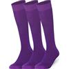 Mysocks 3 Pairs Plain Calzini unisex Viola