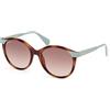 Max&Co. MO0084 Occhiali da Sole Donna, Occhiali da Sole Leggeri ed Eleganti, Forma Lente Rotonda, Lenti Marrone Sfumato, Avana