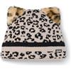 Eisbär Berretto da donna Stephie Leo - 50 anni sci Austria Anniversario - Berretto in lana merino da donna con pile protegge da freddo e vento - Berretto invernale con motivo leopardato, grigio