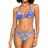 SHEKINI Halter - Costume da bagno da donna, 2 pezzi, a triangolo, regolabile, set sexy, bikini a due pezzi, estivo, beachwear, S