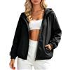 Generico Giacca Antivento Donna Estiva - Leggera E Impermeabile Da Corsa Con Cappuccio Zip Traspirante Per Fitness Jogging Yoga Outdoor Sport Tempo Libero Escursionismo Bici Viaggi Primavera Autunno