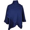 Toutacoo, Poncho Cappa Pile - Donna (13-Blu)