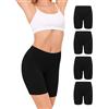 VOENXE Boxer Donna Cotone,Pantaloncini Sottogonna Antisfregamento Culotte | Mutande Pantaloncino Donna,Legging Corti,Ciclisti Sport Short,Mutandine Pantaloni Elasticizzato,Calzoncini Gamba Lunga,4 Pack