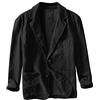 Mymyguoe Giacca in lino, da uomo, casual, blazer, in lino, traspirante, con bottoni, leggeri, per il tempo libero, estivi, taglie forti, giacca casual, Nero , 4XL