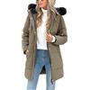 Tuopuda Cappotto Giubbotto Donna Invernale Giacca Cappotti Imbottita Caldo Parka Felpa con Cappuccio in Pelliccia Staccabile Giacche Trapuntato Giaccone Outdoor