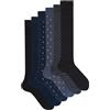 Ciocca Calze Uomo Lunghe Fantasia Caldo Cotone Morbide e Confortevoli - Confezione 3/6 Paia Autunno Inverno [BOXCW6_POIS_11_1]