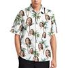 Ozinna Camicia Hawaiana Uomo Personalizzata con Foto,Manica Corta Spiaggia Tropicale Aloha Camicie Estate Floreale per Uomini Hawaiian Shirt