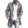 Generico Trench a Vento Uomo Caldo Viaggi Giubbotto in Tweed Taglie Forti Giacca Manica Lunga Media Lunghezza Slim Fit Trench Lungo da Uomo Lana Nuovi Lungo Casual Cappotto Classico Mezze Stagioni Business
