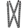 Buckle-Down Buckle Down Bretelle Unisex-Batman Outlines Nero/Bianco, Multicolore, Taglia unica