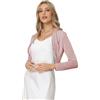Allegra K Donna Bolero Shrug con Paillettes Maniche Lunghe Arricciato