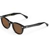 X-LAB XLAB 8004 Occhiali da sole stile moscot, 48mm, Nero/Marrone, Unisex