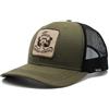 Surf Monkey Cappello Trucker riciclato, taglia unica, design 6 P, Oliva., Taglia Unica