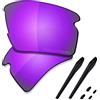 Saucer - Lenti di ricambio e kit in gomma per occhiali da sole Oakley Flak 2.0 XL, (High Defense - Violet Purple Polarized), Taglia unica