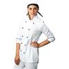 tessile astorino RICAMO 0 Giacca Cuoco Donna - Bianca e Nera - Casacca Chef per Ristorante e Cucina - Made in Italy (XS)