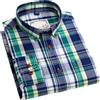 Adhdyuud Camicie da uomo casual 100% cotone a quadri primavera business a maniche lunghe a quadretti classiche morbide, S