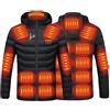 DeHolifer Giacca Riscaldato per Uomo e Donna Giubbotto 21 Zone di Riscaldamento Felpa Riscaldata Elettrico USB Gilet 3 Temperatura Regolabili Cappotto con Cappuccio Felpe Invernale Giubbino da All'aperto