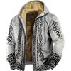 Hixingo Felpa Uomo con Cappuccio Invernale in Pile Calda, 2XS-7XL Thickened Felpe Giacca Manica Lunga Comoda a Calda Hoodie con Cerniera, Cappotto Giacca con Tasche Inverno (Stile B-01,4XL)
