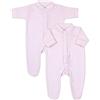BabyPrem Confezione da 2 tutine rosa prematuro, rosa, 32-38