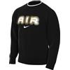 Nike Air Fleece-Sweatshirt mit Rundhalsausschnitt für Herren Maglia di Tuta, Nero/Oro Metallizzato, XL Uomo