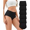 TDONE Seamless Knickers for Women, Breathable High Waisted Seamless Underwear Comfortable No VPL Show Panties Soft Moisture Wicking Wavy Edges Knickers Full Coverage Briefs Multipack(6 Pack)