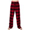 JTPW Pigiama comodo da uomo in popeline tessuto 100% cotone con tasche，Black Red Tartan,M