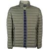 Coveri Giubbino imbottito 100 gr full zip con interno in contrasto cromatico, Verde militare M