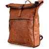 Berliner Bags Zaino Utrecht XL in Vera Pelle Conciata al Vegetale, Rolltop con Scomparto per Laptop 17", Formato Medio per Lavoro e Città, Uomo e Donna - Marrone