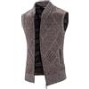 VPQILH Maglione Gilet da Uomo Cardigan con Scollo a V, con Cerniera in Lana Cachemire in Senza Maniche Maglieria Cardigan Lavorato a Maglia Zip Maglia Casual Autunno Inverno Canotte Top