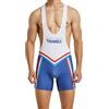 YUFEIDA Camicie sportive da uomo Attivo Undershirts One Piece Boxer Singlet Wrestling Bodywear Active Base Layers Body, bianco, XL