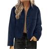 Generico Giacca Moto Donna Bomber Softshell in Finta Pelle Scamosciata con Risvolto Colletto in Pelle Scamosciata Giacche Primavera Inverno Vintage Cappotto Donna Autunno Caldo Moda Camoscio Giubbotto