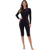 Linjinx Costume da Bagno Donna Muta Manica Lunga con Cerniera Muta in Neoprene Ad Asciugatura Rapida per Surf Nuoto Sport all Aperto Nero S