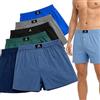 SGS Boxer Uomo Morbidi e Larghi - Mutande Uomo a Pantaloncino in 100% Cotone, Mutande a Pantaloncino, Confezione da 10 o 6 - Boxer Uomo Cotone di Tela